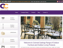 Tablet Screenshot of colonialcastings.com.au